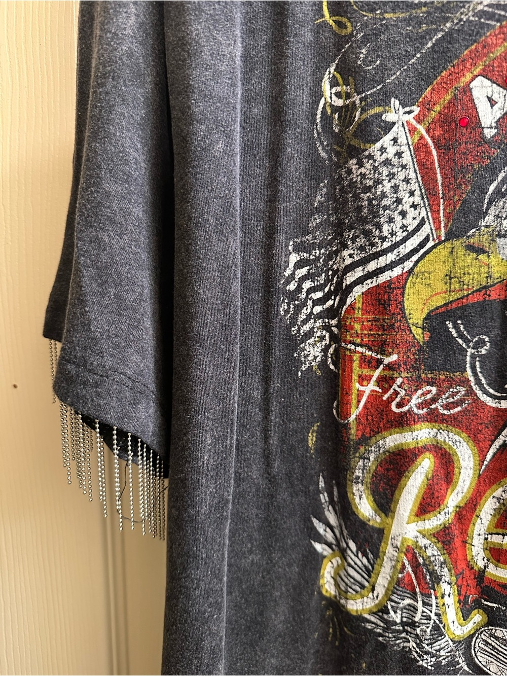 Rebel Graphic Tee Dress - Black Vintage Wash - Picture 4 of 5